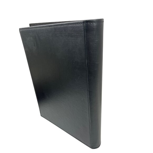 Black & Red Faux Leather Card Album With Clear Sleeves & Label Inserts 12" x 10" - Picture 6 of 8